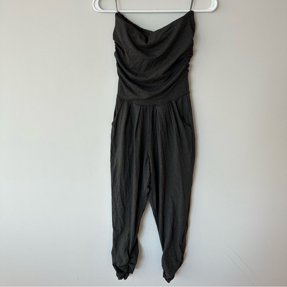 Xs tube top romper grey